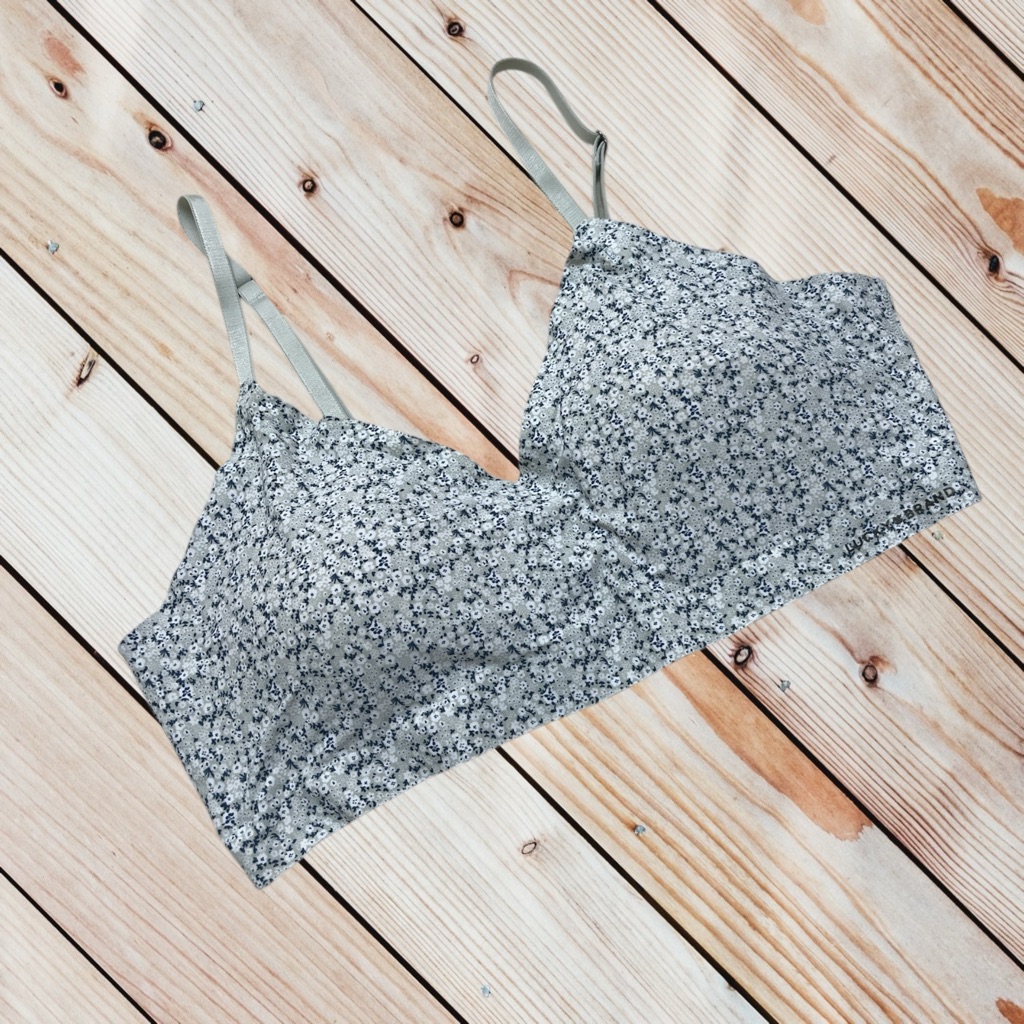 Lucky Brand Xl Blue Floral Wireless Bra
